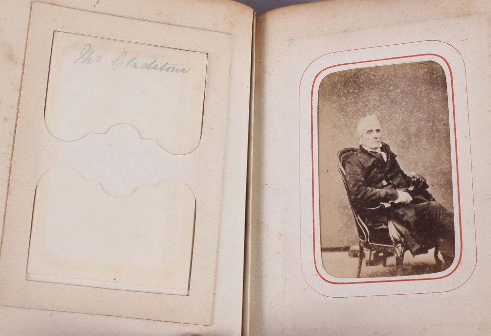 A Victorian carte de visite album, containing approximately thirty photographs of nobility, etc - Image 6 of 28