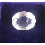 A 19th century glass cut replica diamond, possibly of the Indian Kohinoor diamond (post cut), 29mm x