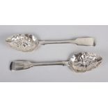 A pair of silver berry spoons, 4oz troy approx