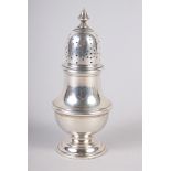 A silver baluster shaped sugar caster, 6" high, 4.5oz troy approx