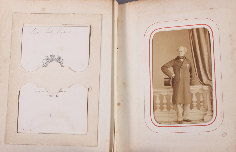 A Victorian carte de visite album, containing approximately thirty photographs of nobility, etc - Image 3 of 28