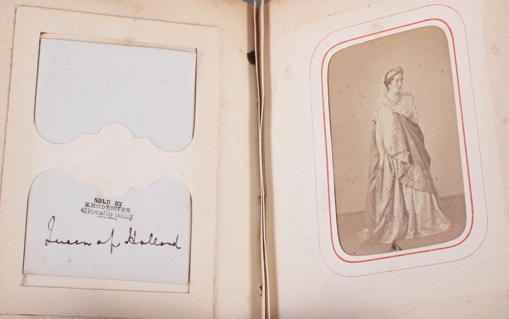 A Victorian carte de visite album, containing approximately thirty photographs of nobility, etc - Image 20 of 28