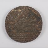 A bronze Lusitania medallion