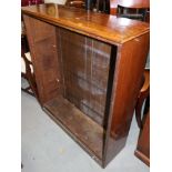 A late Victorian figured walnut open bookcase, fitted adjustable shelves, 38" wide x 12" deep x
