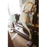 A rocking horse, by W H Watts & Son, Liverpool, 6"" long x 50" high
