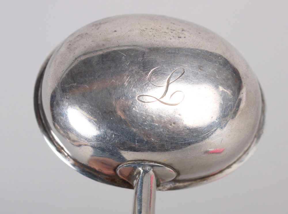 A pair of Georgian Scottish silver toddy ladles with ebonised handles - Image 4 of 6