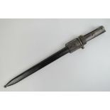 A cWWII Yugoslavian Military Mauser Model 1924 rifle bayonet, with 15" blade,