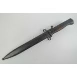 A WWII Third Reich German military Mauser bayonet dated 1940, German markings upon, with scabbard,