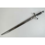 An Austrian Steyr made Crospatchek Model 1886 rifle sword bayonet,