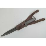 A Swedish Military Mauser rifle bayonet, Model 1896 fighting knife style, Marine/Naval marking upon,