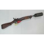 A deactivated (EU Spec) British and Irish Military Lee Enfield smoke and grenade cup discharger,