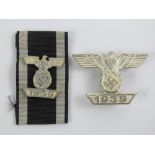 Two WWII German Iron Cross Bar awards;