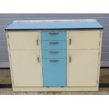 A retro 1950s kitchen cabinet as made by Stoneham Kitchen Furniture,