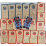 A quantity of assorted vintage 'New Popular Edition' ordinance survey maps. Twenty-one items.