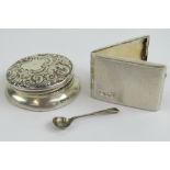 A HM silver matchbook case having engine turned pattern to front and back, gilt interior,