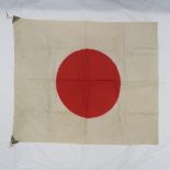 A WWII Japanese flag measuring 85 x 73cm.