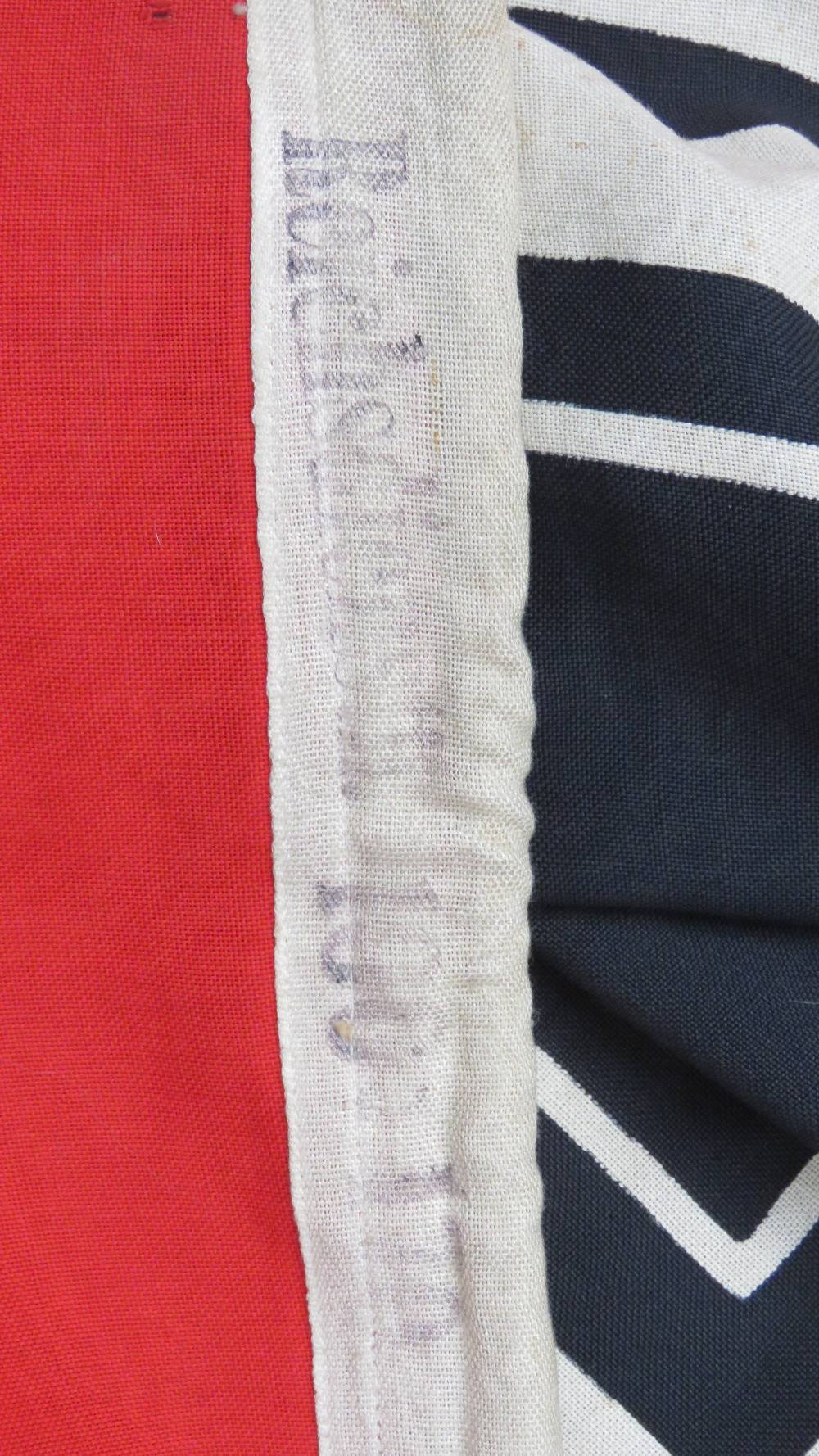 A WWII German Kriegsmarine war service flag, with maker markings and measuring 3ft x 5.5ft. - Image 3 of 3