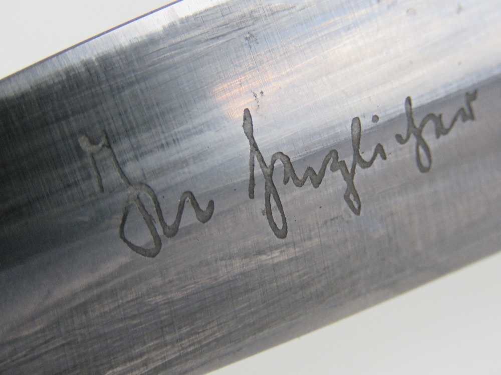 A WWII German SA dagger with full Rhom inscribed blade, having makers mark for E. - Image 8 of 10