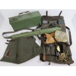 A MG42 breach cover, MG42 spare barrel case, MG42 gunners kit and an MG42 ammo tin.