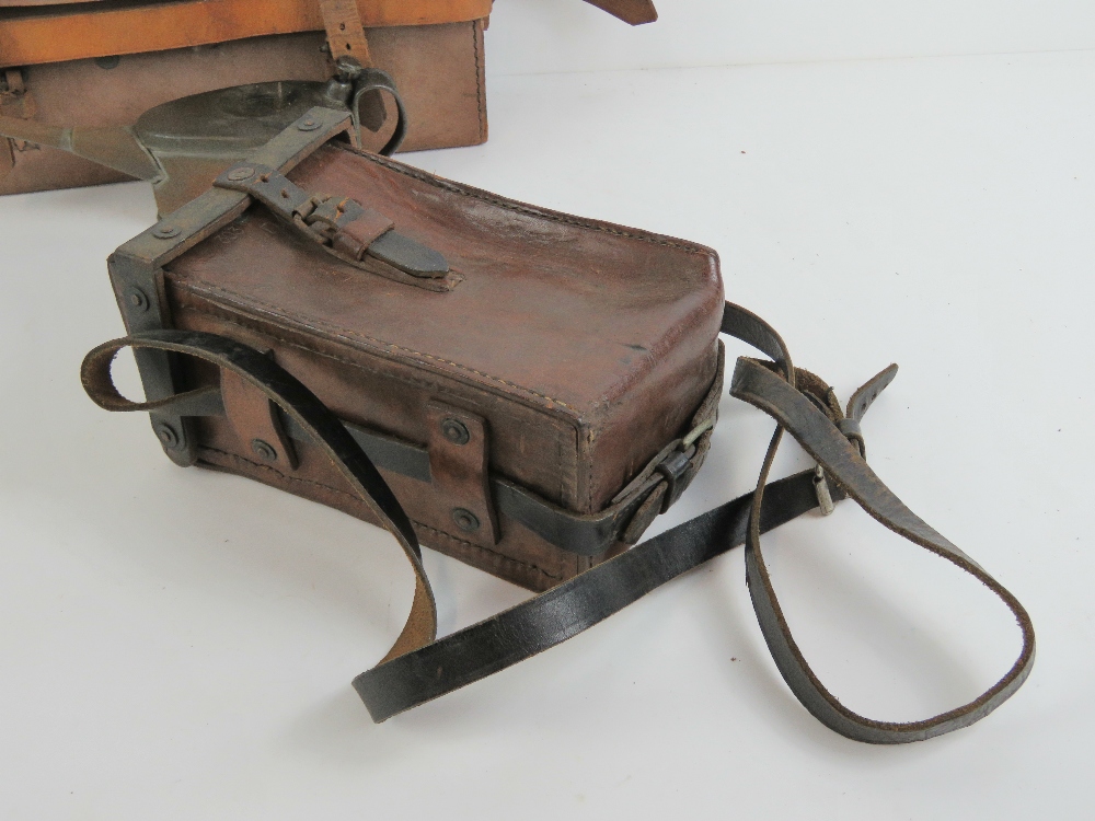 A WWII Australian Military Vickers .303 spares pouch dated 1944. Together with a leather Vickers . - Image 5 of 5