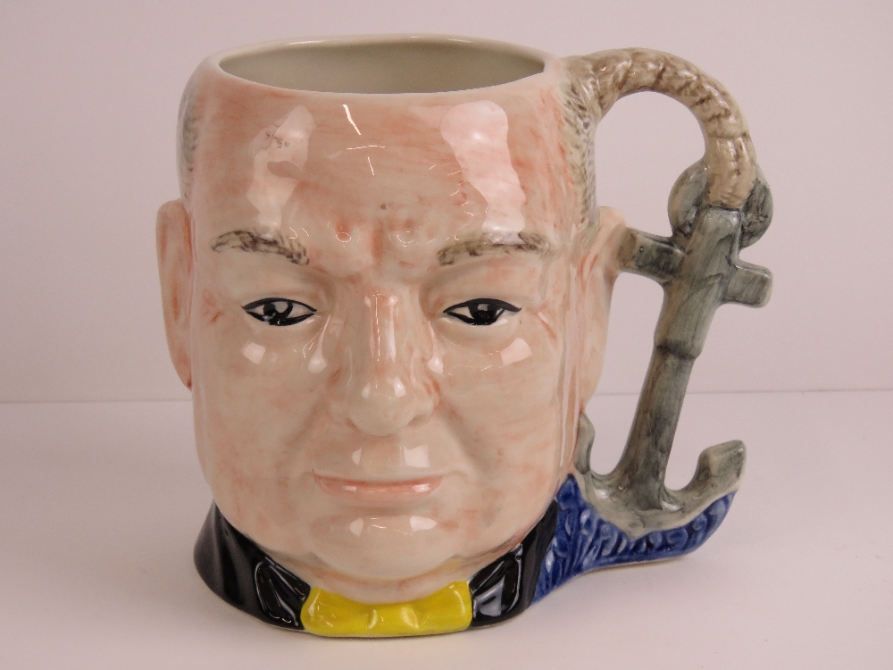 A 'Winston Churchill' ceramic tankard made by Shorter. 16cm high.