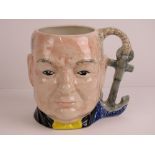 A 'Winston Churchill' ceramic tankard made by Shorter. 16cm high.