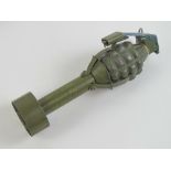 An inert grenade in an M1A2 grenade adapter, total length 23cm.