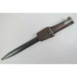 A WWII Czech VZ24 Mauser rifle bayonet,