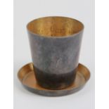 A Danish silver plate on copper chalice