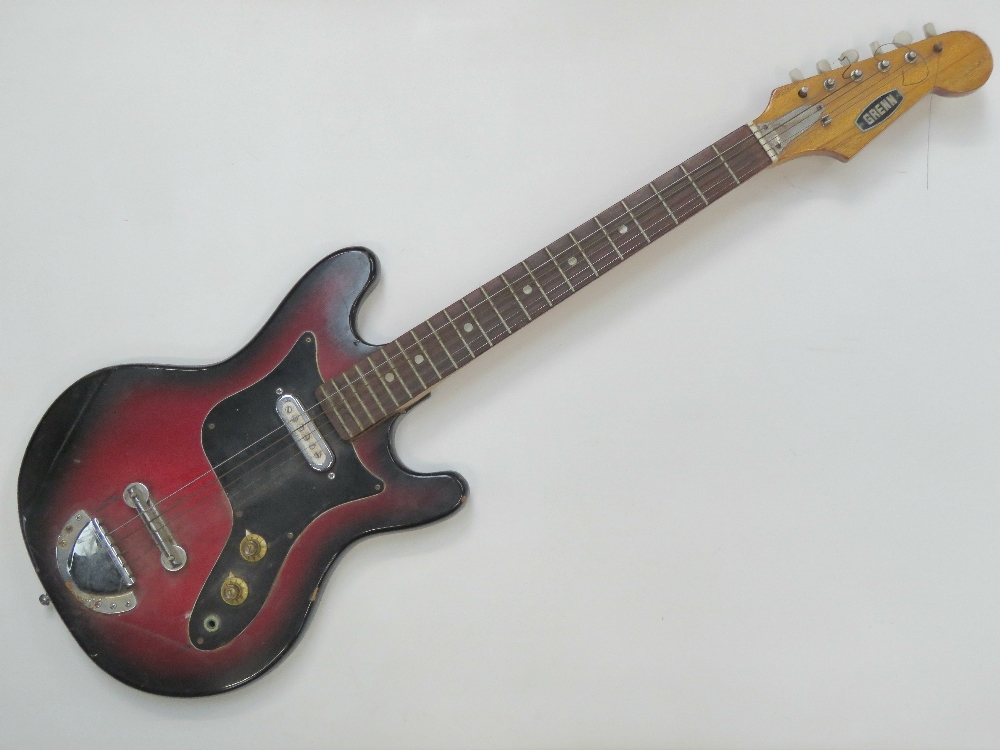 A vintage Grenn Japanese made electric guitar.