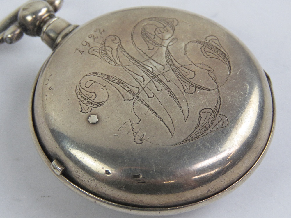 A HM silver fusee pair cased pocket watch having James Davidson 'New Deer' key wind fusee movement - Image 2 of 6