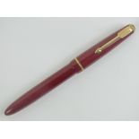 A vintage Parker Slimfold fountain pen with original 14ct gold nib.