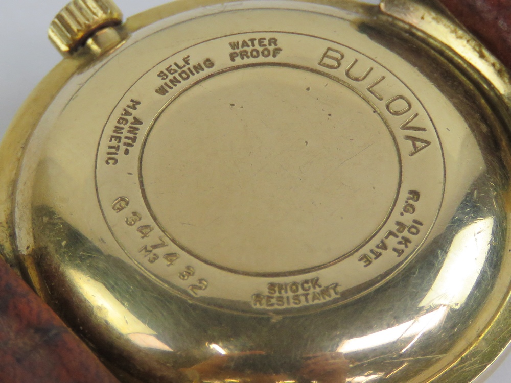 A vintage Bulova automatic wristwatch having 10ct rolled gold case, - Image 2 of 3