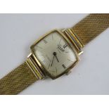 A vintage 9ct gold Everite 21 jewel wristwatch having silvered dial, hallmarked 375,