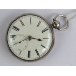 A William IV HM silver fusee pocket watch,
