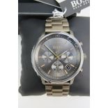 A Hugo Boss stainless steel wristwatch in as new unworn condition complete with box and papers,