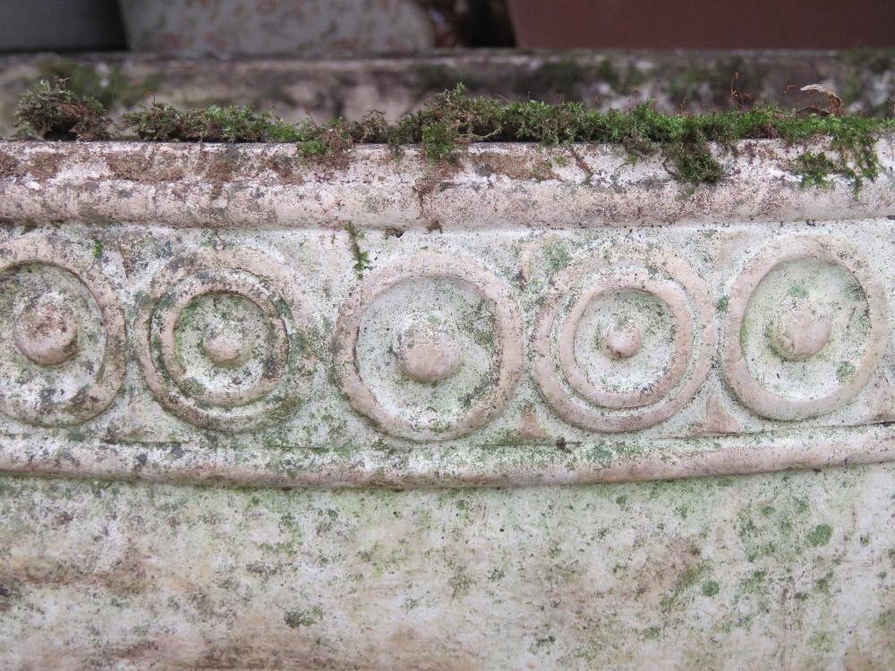 A large circular garden planter / birdbath in composite stone and having early English style - Image 2 of 2