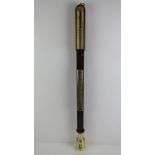 A London made contemporary Maratime stick barometer as made by Connitti & Son having barometer with