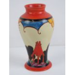 A Clarice Cliff Bazaar Fantasque shoulder vase measuring 15cm high.