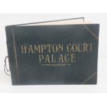 An early pictorial guide to Hampton Court palace containing sixteen black and white pictorial