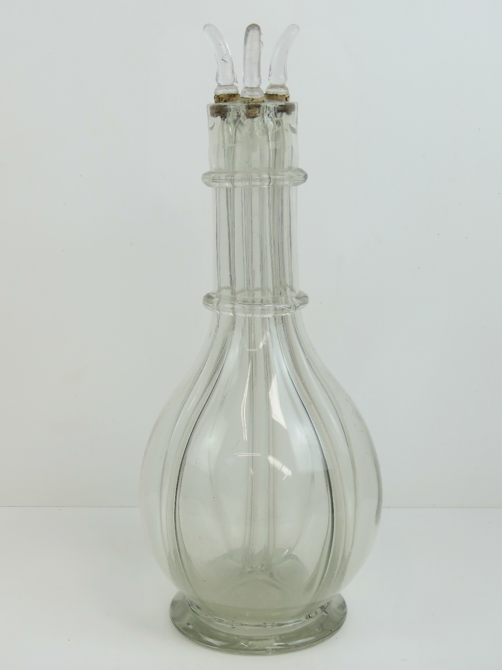 A French made four sectional 'quartered vinaigrette' standing 30cm high complete with original