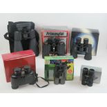 A quantity of assorted contemporary binoculars including; Revelation 15 x 70, Prismenglas 16 x 50,