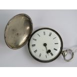 A William IV HM silver full hunter fusee pocket watch having Rowell & Son Oxford key wind fusee