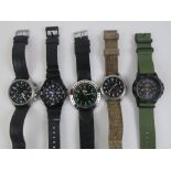 A quantity of assorted contemporary gents wristwatches including; Casio, Pulsar, etc.