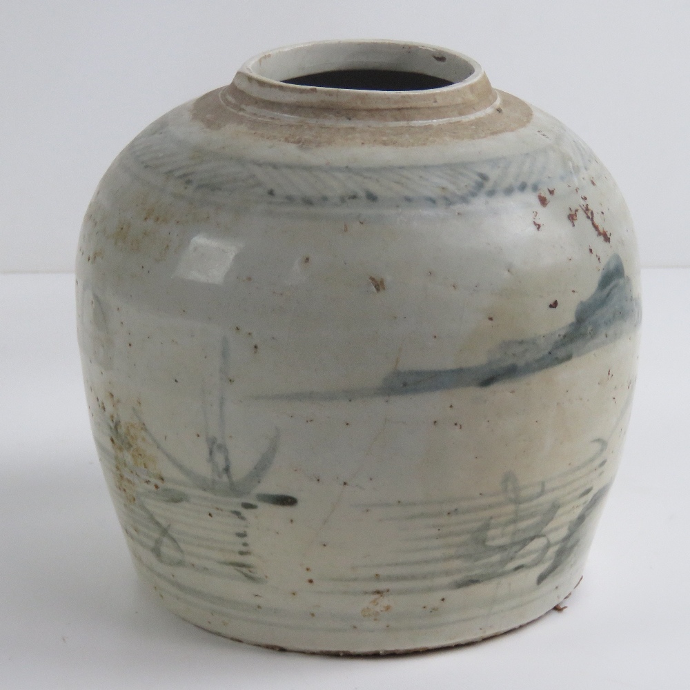 A 19th century Oriental export ginger jar (cover deficient) 15cm high, - Image 6 of 9