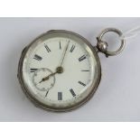 A HM silver open face fusee pocket watch having J.N.