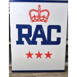 A rare and original 20th Century fully illuminated Royal Automobile Club (RAC) wall sign bearing
