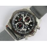 A Seiko Chronograph wristwatch having stainless steel case,