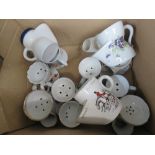 A quantity of around forty-four assorted late Victorian and Edwardian shaving mugs,