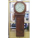 An eight day striking wall clock marked R Couch Brixham upon, painted 10" dial with Roman numerals,